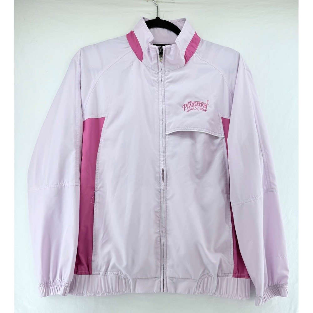 Kate Lord Womens‎ Golf Jacket Pink Colorblock Full Zip Windbreaker Size M
